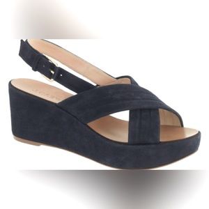 J. Crew Black Wedge Sandals